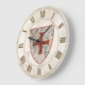 Templar Kreuz, beunruhigt Große Wanduhr (Winkel)