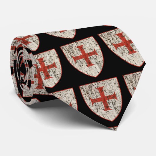 Templar Kreuz, beunruhigt Krawatte (Gerollt)