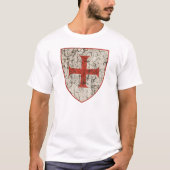 Templar Kreuz, beunruhigt T-Shirt (Vorderseite)