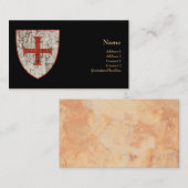 Templar Kreuz, beunruhigt Visitenkarte (Vorne/Hinten)