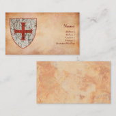 Templar Kreuz, beunruhigt Visitenkarte (Vorne/Hinten)