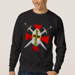 Templar Kreuzritter Kreuzcode Symbol Medieva Sweatshirt