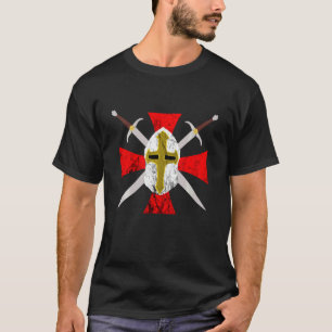 Templar Kreuzritter Kreuzcode Symbol Medieva T-Shirt