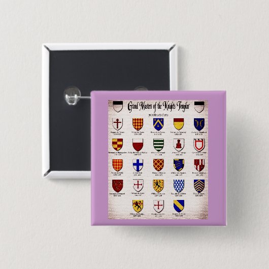 Templar Master Heraldry Button (Vorne & Hinten)