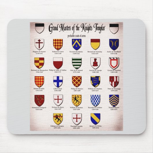 Templar Master Heraldry Mousepad (Vorne)