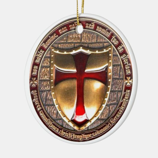 TEMPLAR MÜNZE KERAMIKORNAMENT (Links)