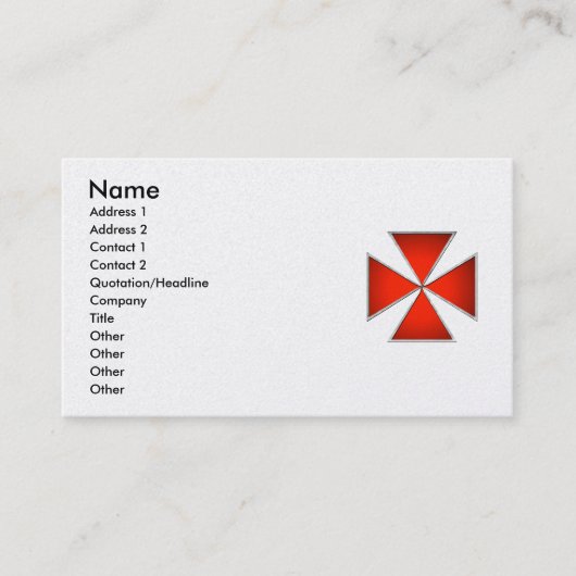 Templar Pattee Visitenkarte (Vorderseite)