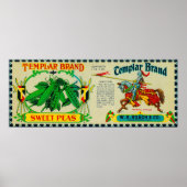 Templar Peas LabelGrand Rapids, MI Poster (Vorne)
