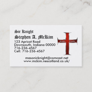 Templar QuerVisitenkarte Visitenkarte