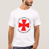 Templar Ritter Alpha Omega Non-Nobis Domine T-Shirt (Vorderseite)