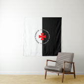 Templar Ritter Alpha Omega Non-Nobis Domine Wandteppich (Beispiel (Horizontal))