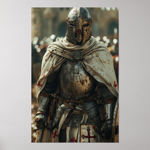Templar Ritter in der Schlacht von Fierce Pos im M Poster