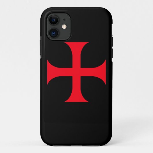 Templar rotes Kreuz Case-Mate iPhone Hülle (Rückseite)