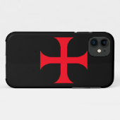 Templar rotes Kreuz Case-Mate iPhone Hülle (Rückseite (Horizontal))