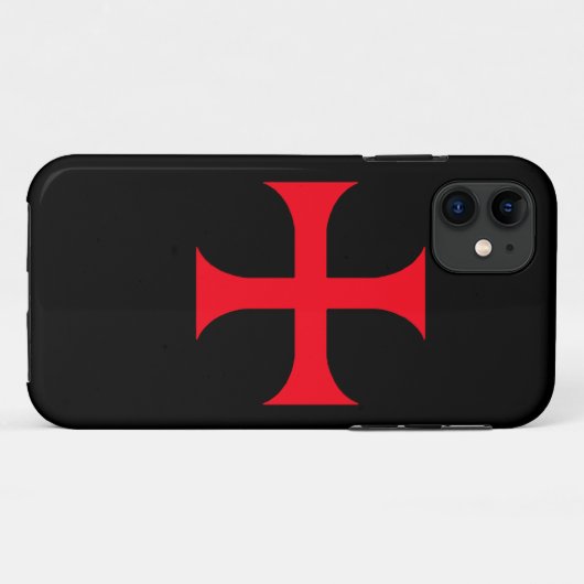 Templar rotes Kreuz Case-Mate iPhone Hülle (Rückseite (Horizontal))