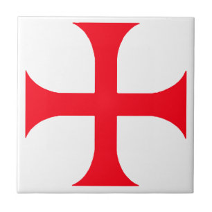 Templar rotes Kreuz Fliese