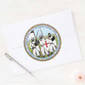 Templar Runder Aufkleber (Umschlag)