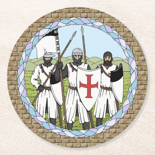 Templar Runder Pappuntersetzer (Vorderseite)