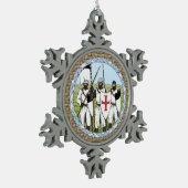 Templar Schneeflocken Zinn-Ornament (Links)