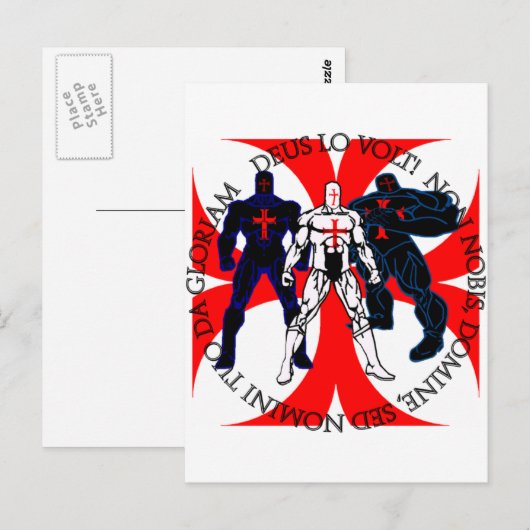 Templar Superheroes Postkarte (Vorne/Hinten)