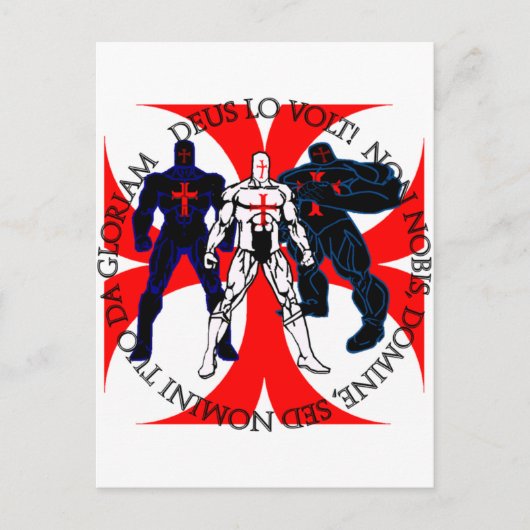 Templar Superheroes Postkarte (Vorderseite)