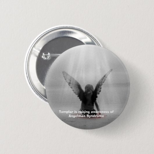 Templar weckt Bewusstsein von Angelman Syndrom Button (Vorne & Hinten)