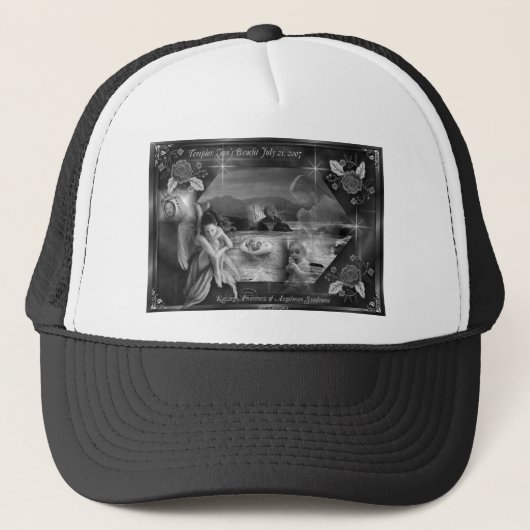 Templars Bewusstseins-Hut B&W Truckerkappe (Vorderseite)