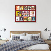 Template 18 Fotomaterial Modernes, trendiges Rot Leinwanddruck (Insitu (Schlafzimmer))