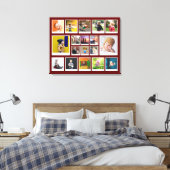 Template 18 Fotomaterial Modernes, trendiges Rot Leinwanddruck (Insitu (Schlafzimmer))