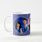 Template 3 Circular Fotos Collage Blue C49 Kaffeetasse (Links)