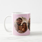 Template 3 Circular Fotos Collage Pink C52 Kaffeetasse (Links)