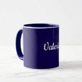Template, Add Your Own Text, Navy Blue, Tasse (Vorderseite Links)