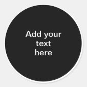 Template - Add Your Text Here to customize, Runder Aufkleber (Vorderseite)