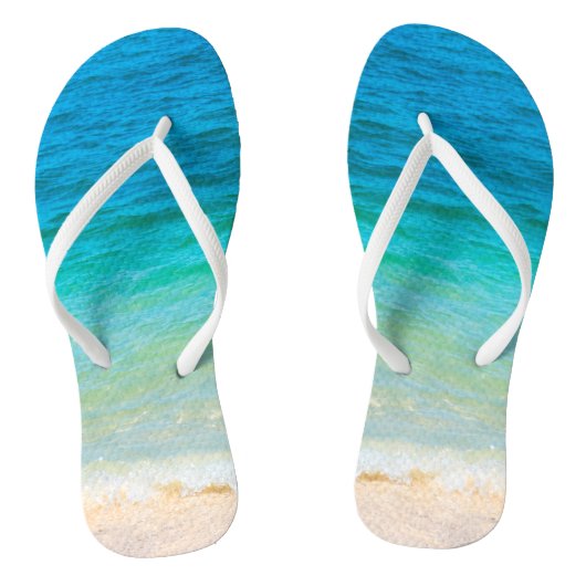 Template Adult Beach Waves Seaside Sand Badesandalen (Fußbett)