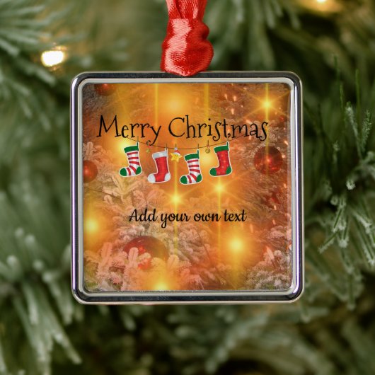 Template - Anpassen von Goldenen Weihnachten Ornament Aus Metall (Baum)