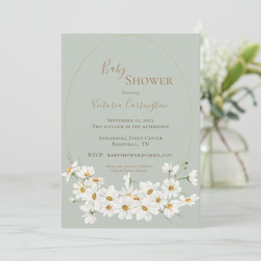 TEMPLATE Baby Dusche Einladung (Stehend Vorderseite)