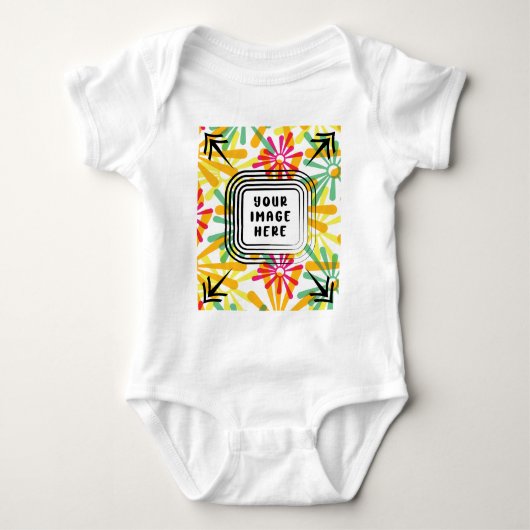 Template Baby Jersey Bodysuit Baby Strampler (Vorderseite)