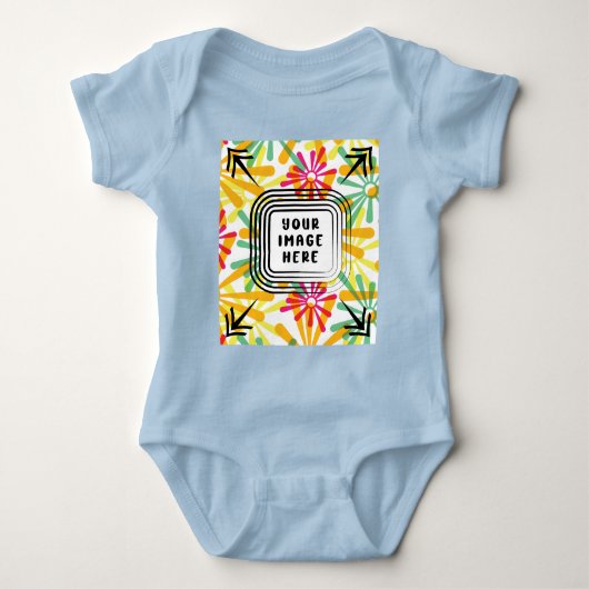 Template Baby Jersey Bodysuit Baby Strampler (Vorderseite)