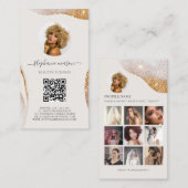 Template Beauty Esthetician Social Media Business Telefonnummerkarte (Vorne/Hinten)