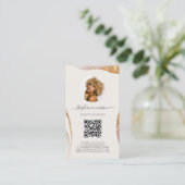 Template Beauty Esthetician Social Media Business Telefonnummerkarte (Stehend Vorderseite)