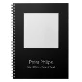 Template Beerdigung Gästebuch Favoritenbild hinzuf Notizblock (Vorderseite)