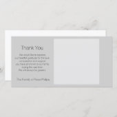 Template-Beileid Vielen Dank Add Lieblingsbild 2 Dankeskarte (Vorne/Hinten)