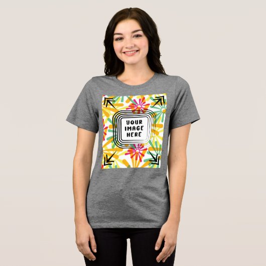 Template Bella+Leinwand Women's Tri-Mix T Shirt (Vorderseite voll)