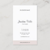 Template Beruflich Modernes, Minimalistisches Eleg Visitenkarte (Rückseite)