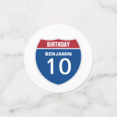 Template BIRTHDAY INTERSTATE STAAT DESIGN Konfetti (Klein Vorderseite)