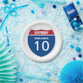 Template BIRTHDAY INTERSTATE STAAT DESIGN Pappteller (Party)