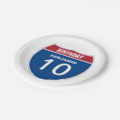 Template BIRTHDAY INTERSTATE STAAT DESIGN Pappteller (Schrägansicht)