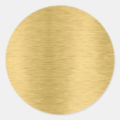 Template Blank Create Your Own Custom Text Gold Runder Aufkleber (Vorderseite)