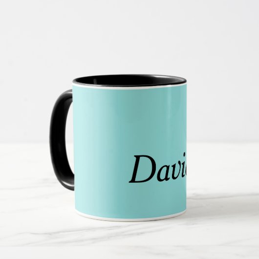 Template, Blue Aqua schlichte Tasse (Vorderseite Links)