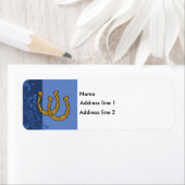 Template - Blue Floral Label Horseshoe (Insitu)